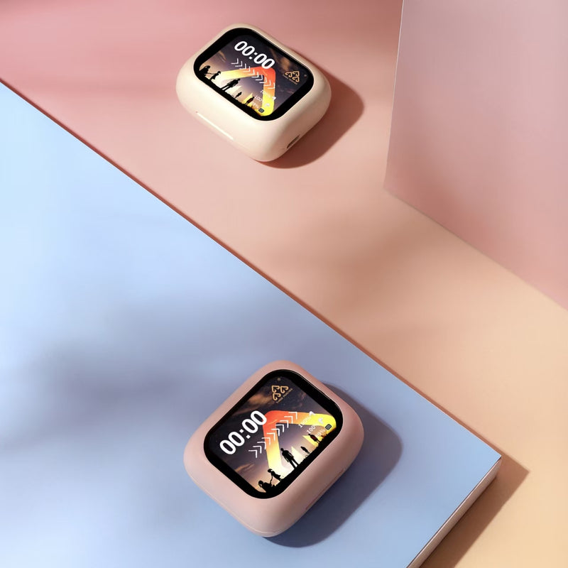 Three Peaches ST3 Wireless Earbuds with Touchscreen Display