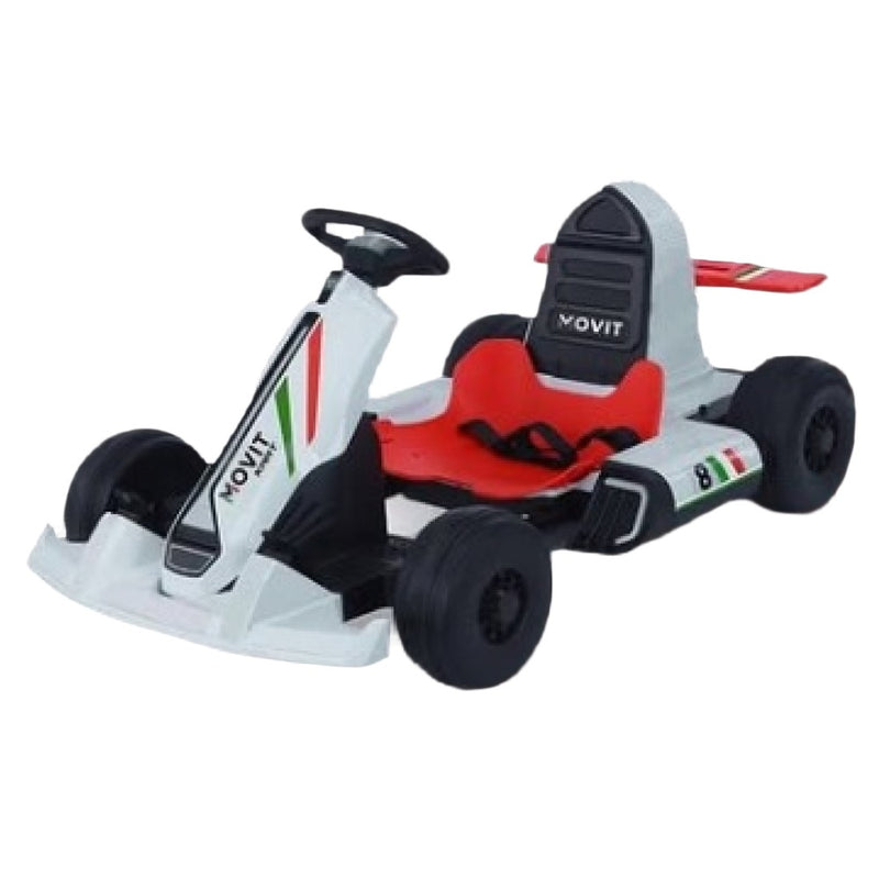 Patines para niños de la marca 0001, vehículo eléctrico Movit Kart con diseño colorido y seguridad para niños.