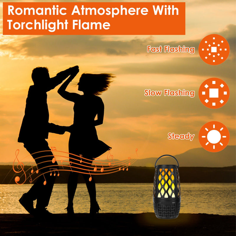 Outdoor Speaker with Flame Light – Bluetooth 5.3, IPX5