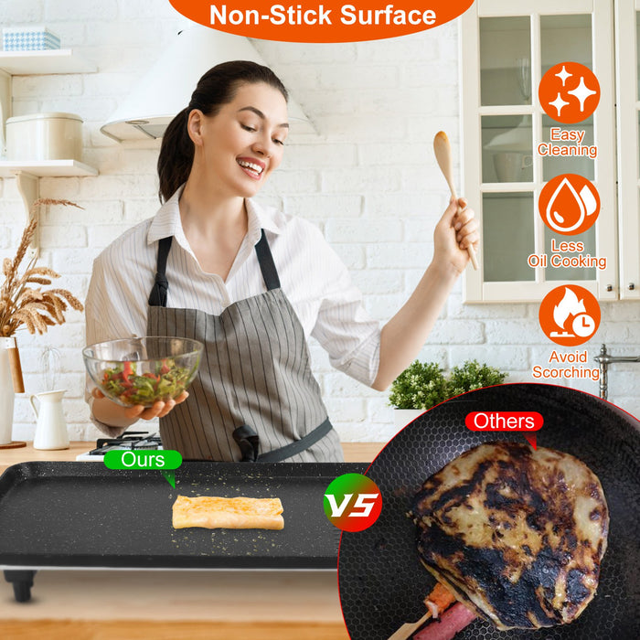 Portable Electric Grill – 1500W with 5 Temperature Settings