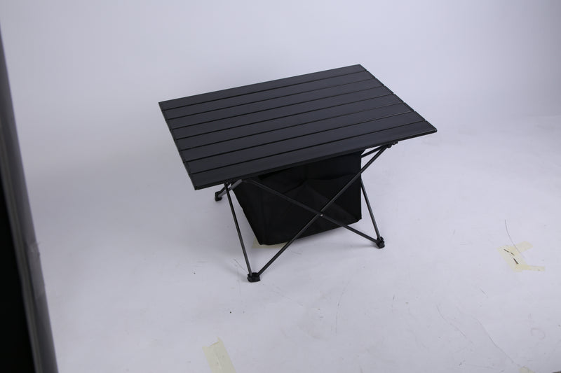 Roll-Up Camping Table – With Storage Basket and Anti-Rust Design for Outdoors