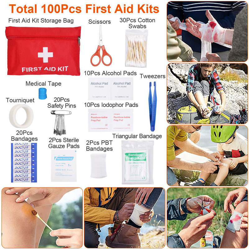 Professional 125-Piece Survival Kit - Emergency and First Aid