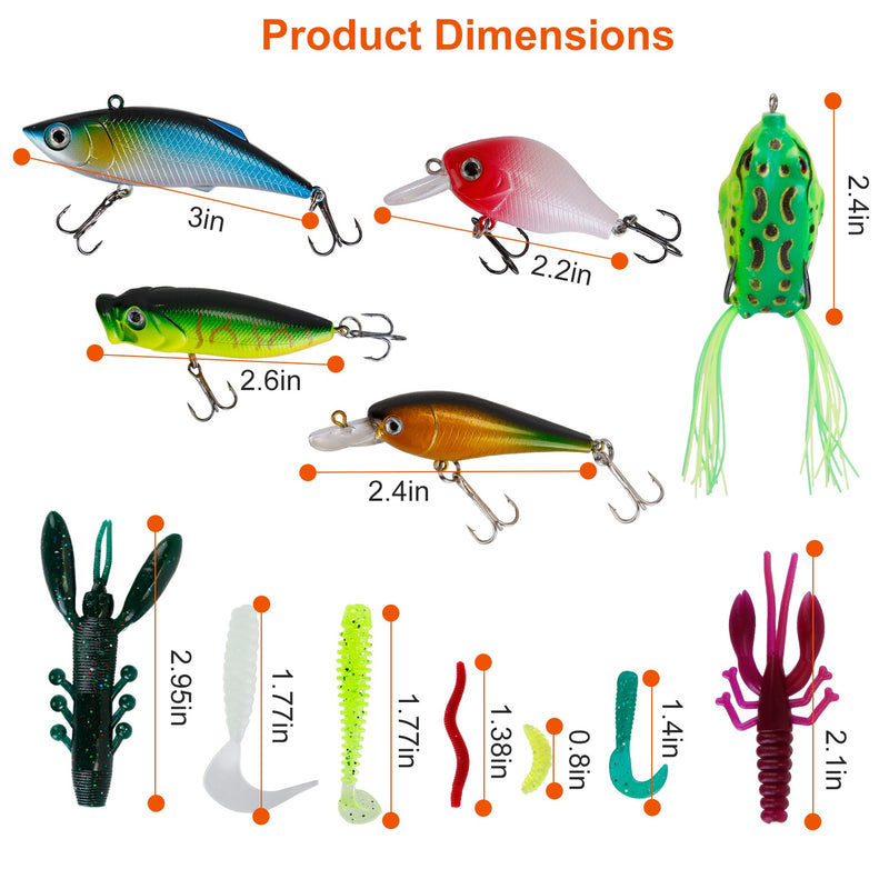 Fishing Lure Kit – 300 Pieces with Portable Boxes