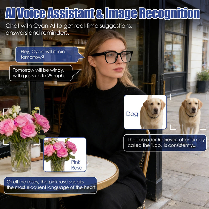 AI Smart Glasses – 1080P Camera, Translation, and Voice Assistant