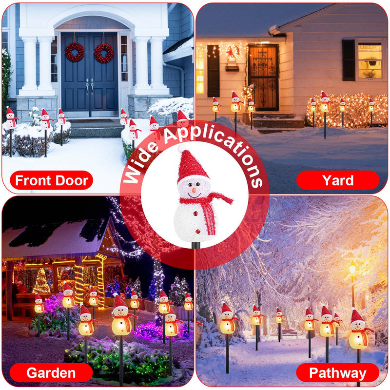 Solar Christmas Lights with Snowmen – IP55 Waterproof Outdoor Decoration