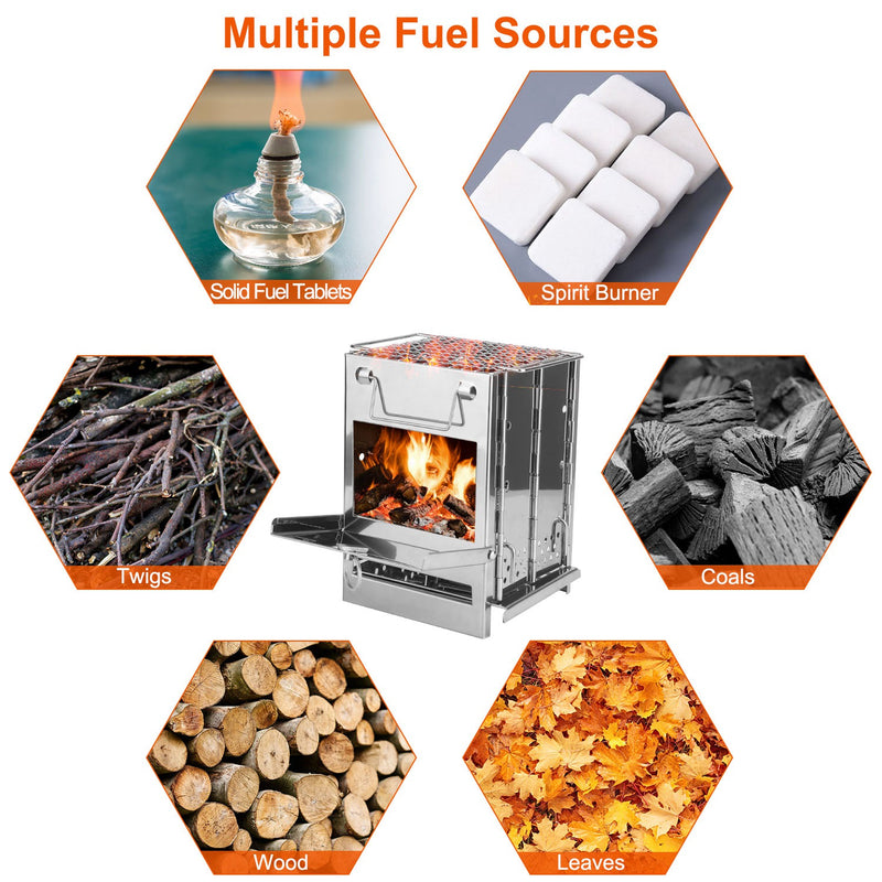 Foldable Travel Stove – For Camping, Hiking, and BBQ