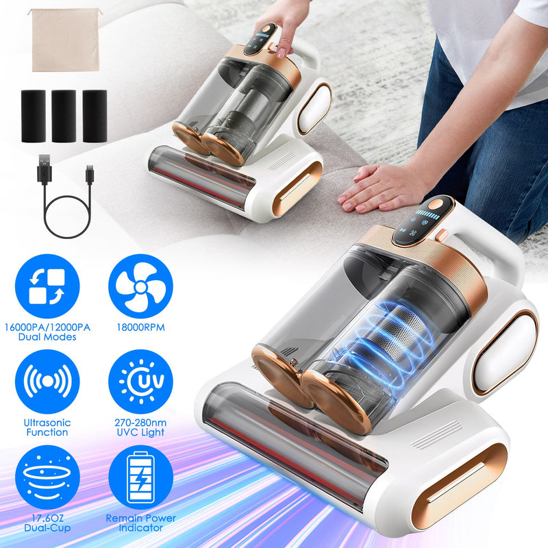 Anti-Allergy Vacuum Cleaner – For Mattresses, Pillows and Cribs with UVC Light and Ultrasound