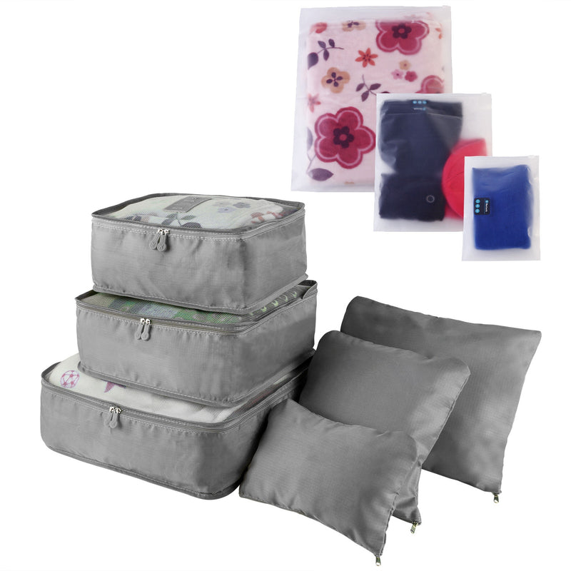 9-Piece Luggage Organizers - Waterproof Storage Bags for Clothes and Lingerie