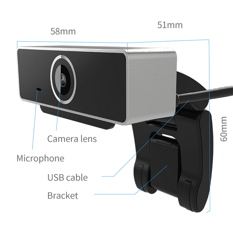 Full HD 1080P USB Webcam – With Stereo Microphone, Autofocus, and Plug & Play