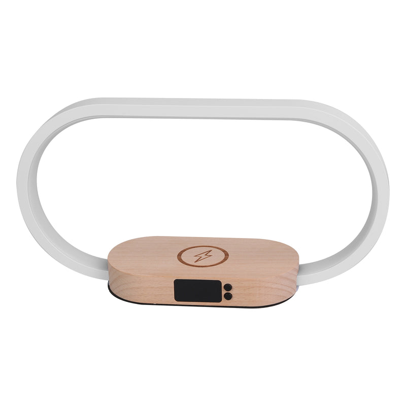 Bedside Lamp with Clock and Charging Port
