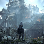 Videojuego Demon's Souls para PlayStation 5, caja con arte del juego y consola en fondo negro.
