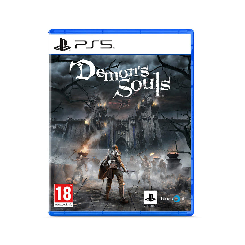 Videojuego Demon's Souls para PlayStation 5, caja con ilustración del juego y logotipo en la portada.