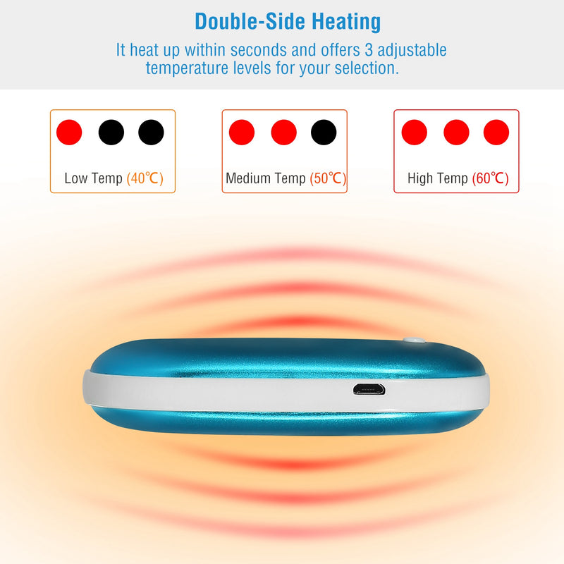 5000mAh Portable Hand Warmer – Double Sided and Power Bank