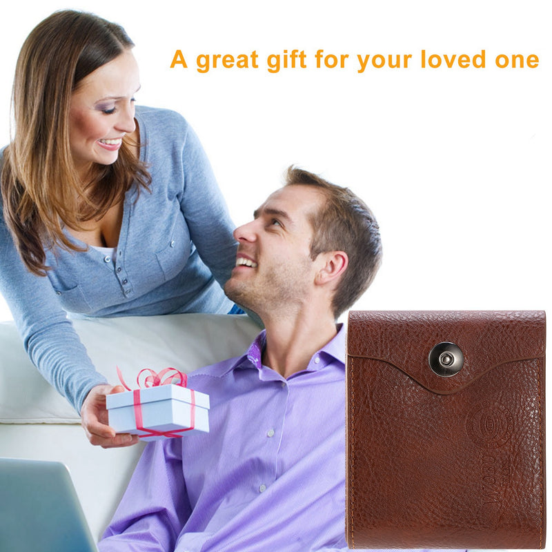 1Pc Men's Wallet PU Leather Purse Slim Card Holder Case With 2 ID Window Coin Pocket
