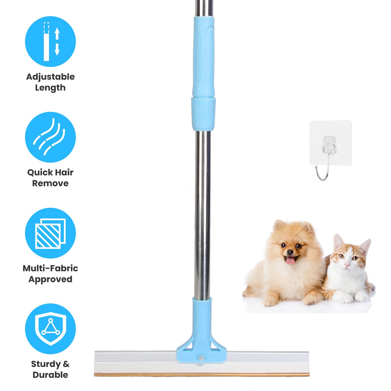 Dog and Cat Hair Remover – Telescopic Rake for Carpets, Clothes, and Upholstery