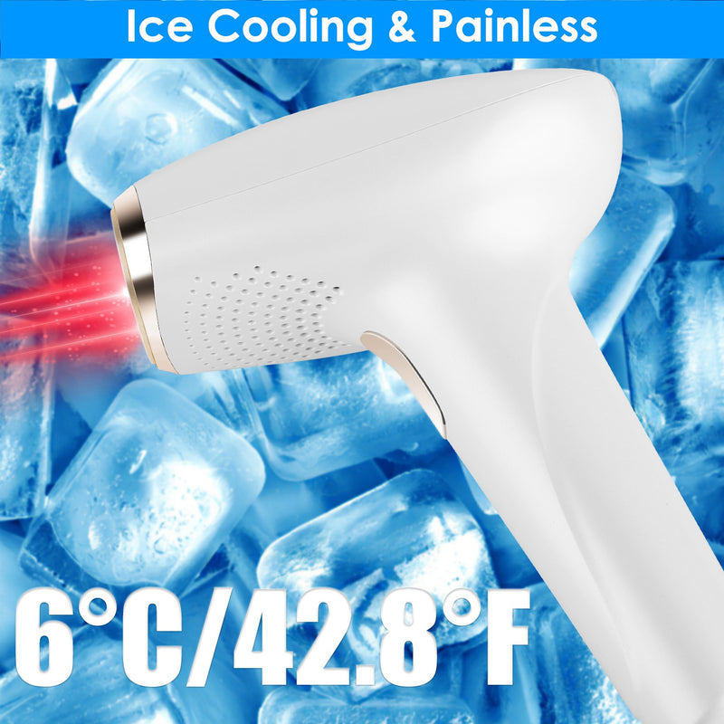 IPL Laser Hair Removal – Ice Cooling, 9 Intensities for Underarms, Legs, and Bikini