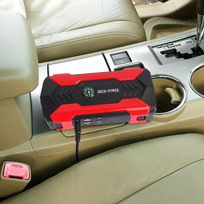 12V Car Battery Charger - 28000mAh with 4-Mode LED Flashlight