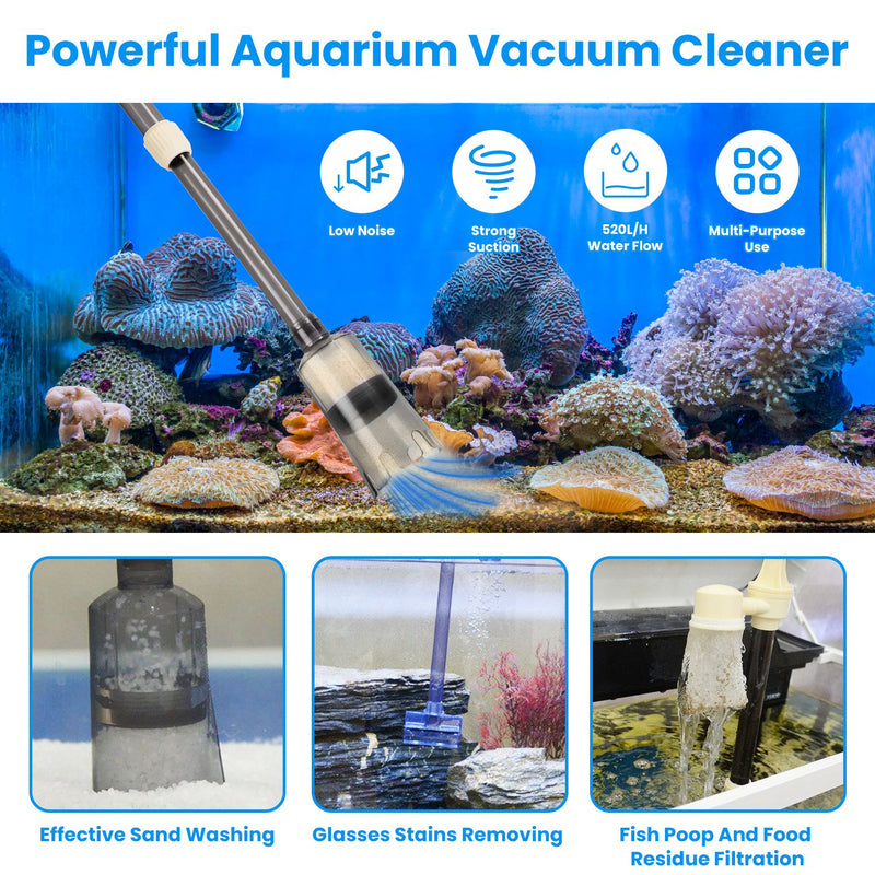 Electric Aquarium Vacuum Cleaner – Adjustable Multifunctional Kit