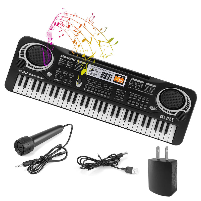 Digital Music Keyboard – 61 Keys for Children's Learning and Beginner Adults