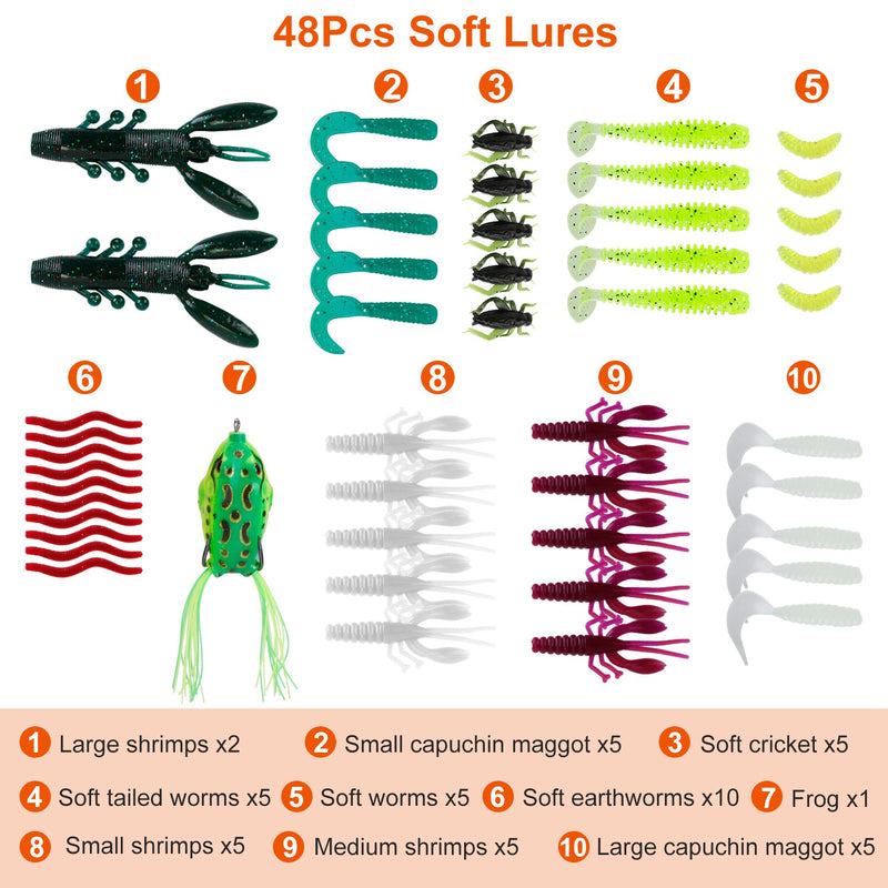 Fishing Lure Kit – 300 Pieces with Portable Boxes
