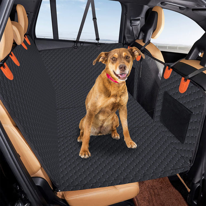 Rear Pet Seat Cover with Zipper and Side Flaps