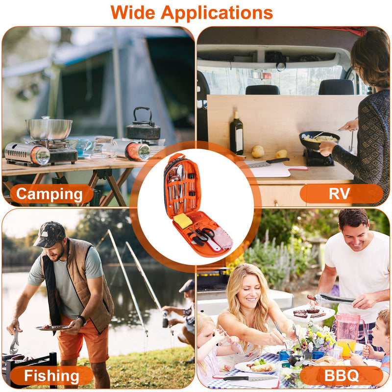 Complete Utensil Kit – Portable Kitchen for Camping, Hiking, and BBQs