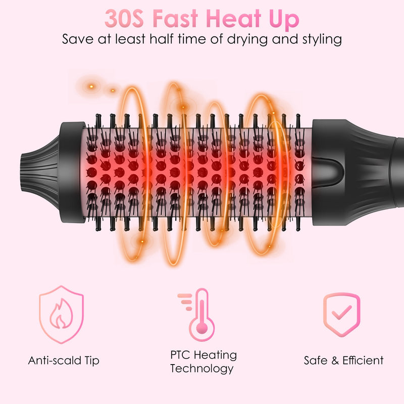 3-in-1 Thermal Brush - Straightener, Curler, and Comb with 10 Temperature Settings