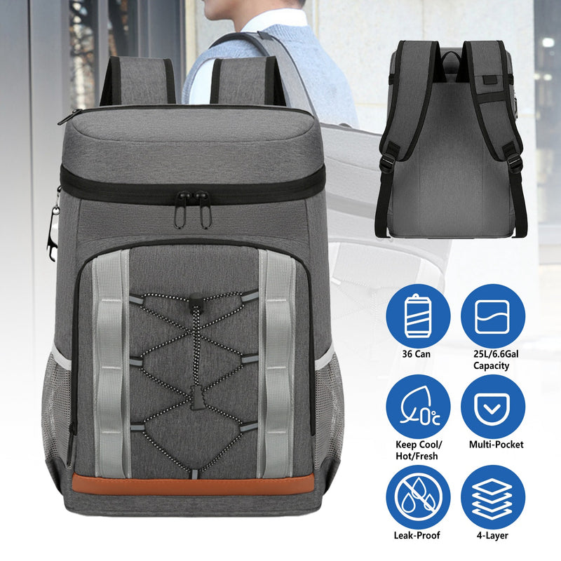 Thermal Backpack Bag - 25L with Large Capacity for Camping and Beach