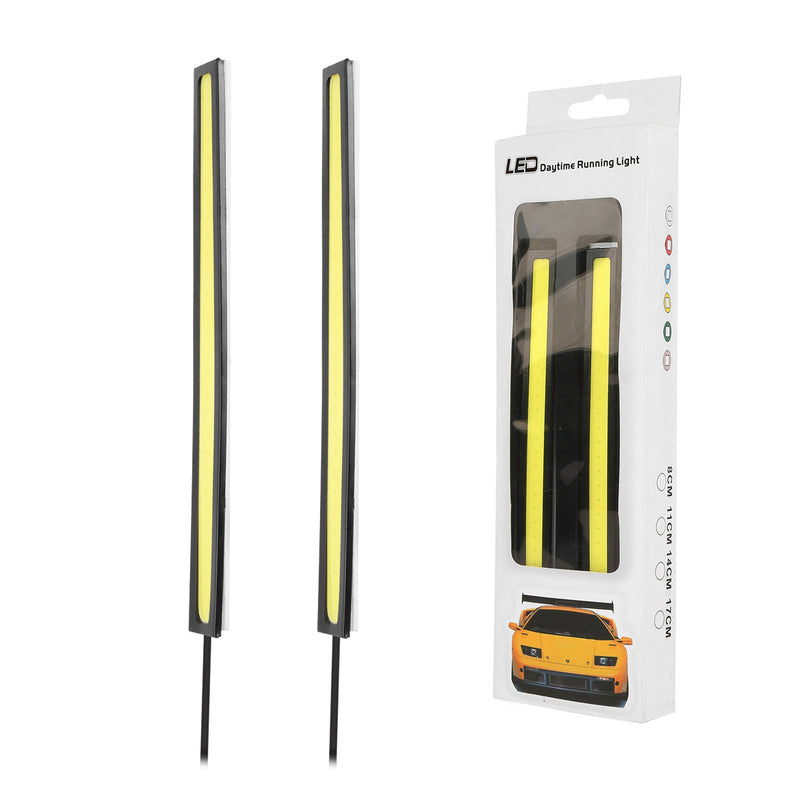LED DRL Lights for Car - 2 Pieces COB 12V Waterproof