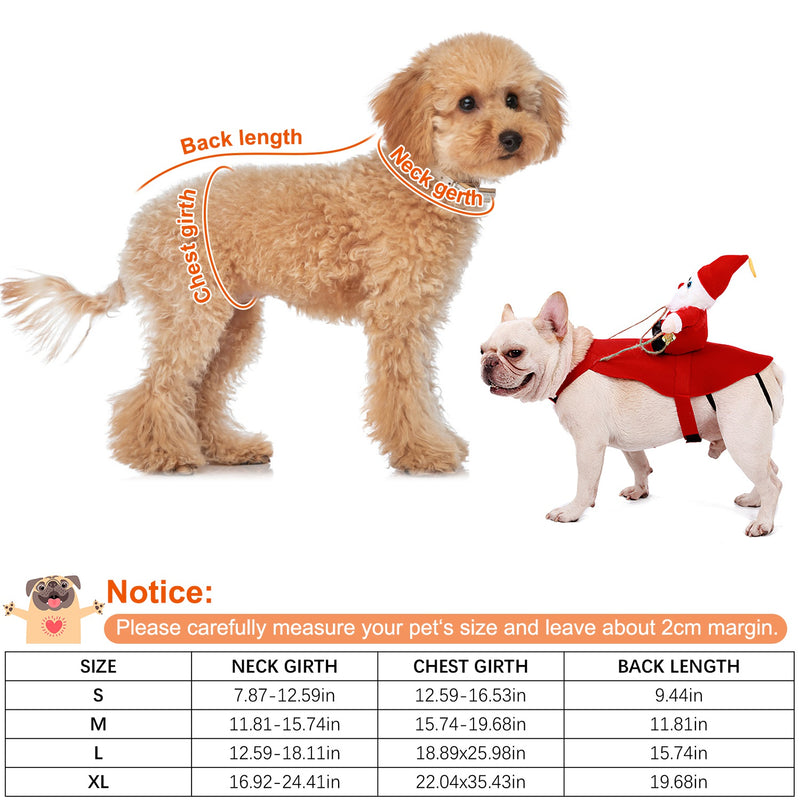 Christmas Costume for Dogs and Cats – Santa Claus Rider Outfit