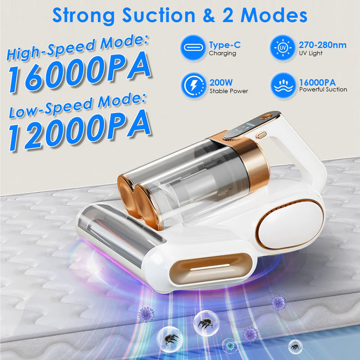 Anti-Allergy Vacuum Cleaner – For Mattresses, Pillows and Cribs with UVC Light and Ultrasound