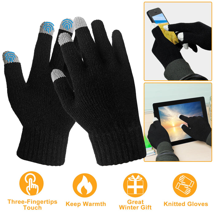 Full Finger Knitted Gloves - Cold Resistant and Screen Compatible