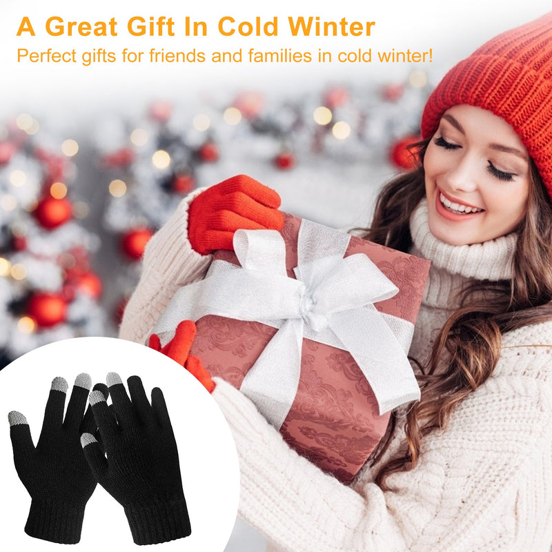 Full Finger Knitted Gloves - Cold Resistant and Screen Compatible