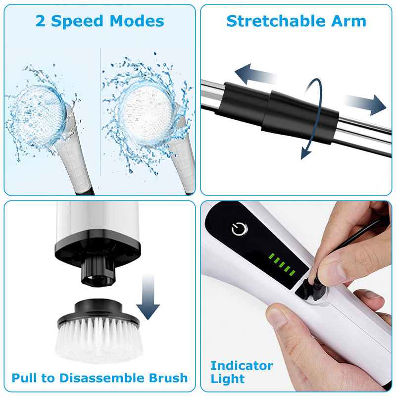 Portable Electric Spin Scrubber – Deep Cleaning for Tub, Floor, and Tiles