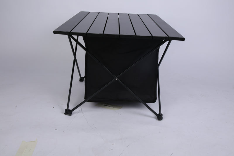 Roll-Up Camping Table – With Storage Basket and Anti-Rust Design for Outdoors