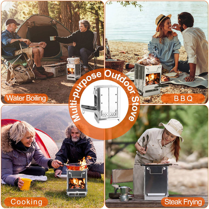 Foldable Travel Stove – For Camping, Hiking, and BBQ