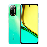 Celular Realme C67 con pantalla de 6.72 pulgadas, doble SIM, 256GB de almacenamiento y 8GB de RAM, en color negro.