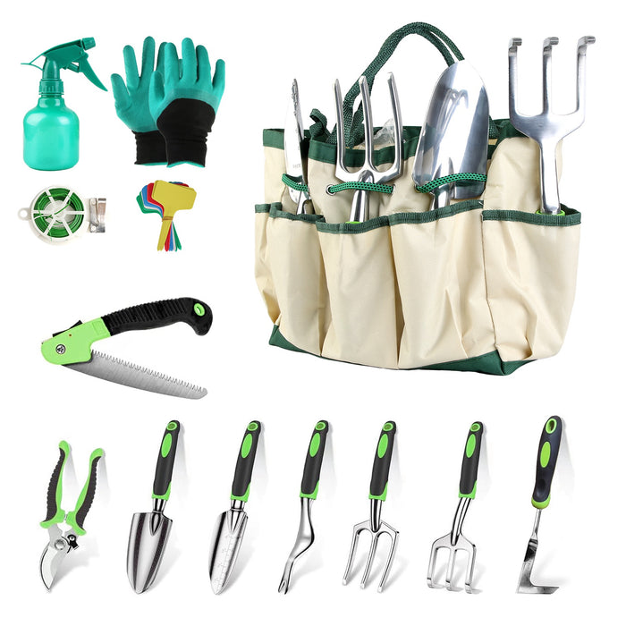 13-Piece Gardening Tool Set - Aluminum Alloy with Organizer Bag