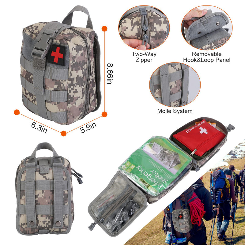 Professional 125-Piece Survival Kit - Emergency and First Aid
