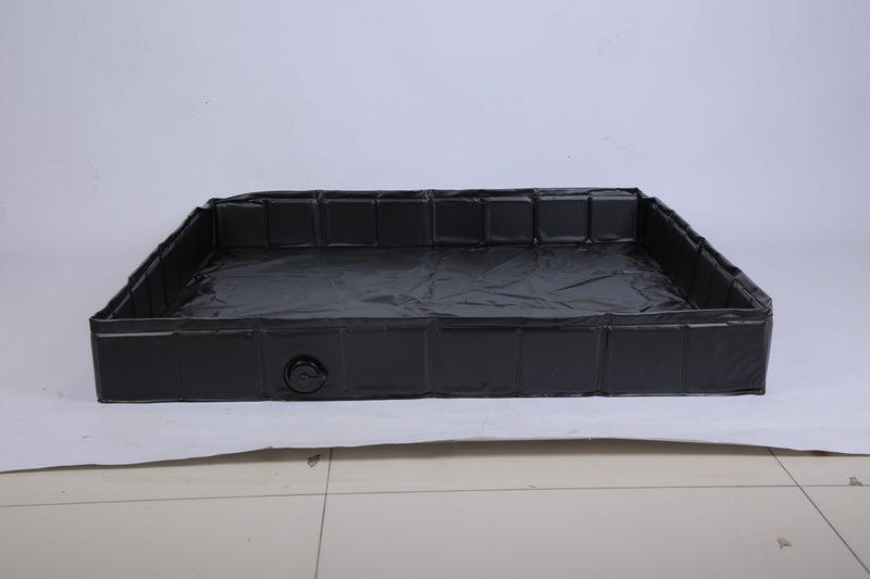 Portable Folding Shower Tray – PVC with Drainage Hose