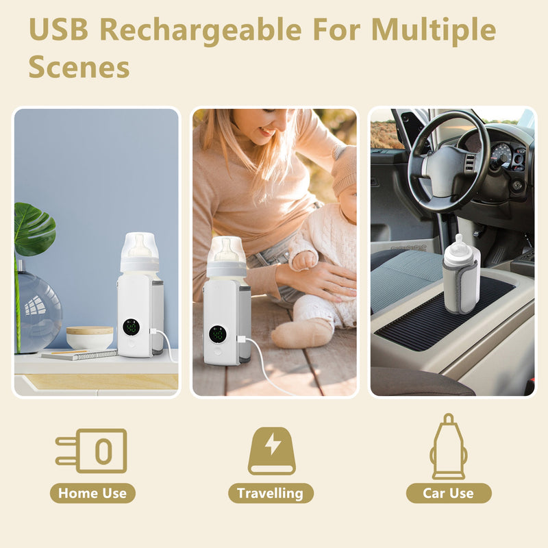 Portable Bottle Warmer – Milk and Formula Warmer with 6 Temperature Settings