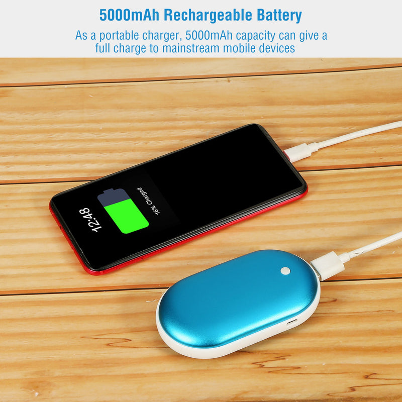 5000mAh Portable Hand Warmer – Double Sided and Power Bank