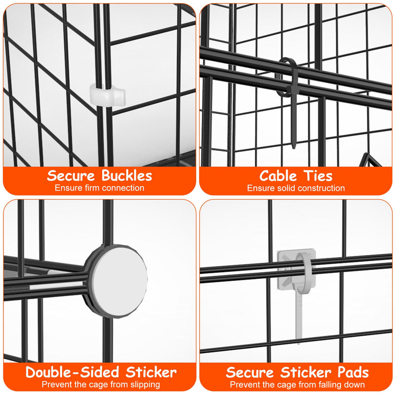 2-Tier Cat Cage – Metal Playpen with Ladder