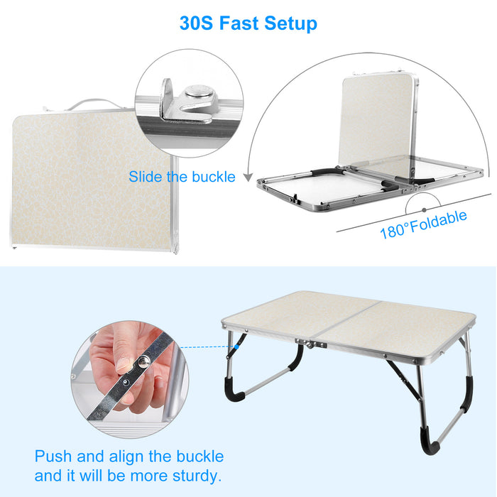 Foldable Laptop Table – Aluminum 20kg, Multifunctional and Portable