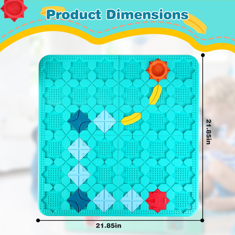 Children's Educational Game – Montessori Path Builder Logic Puzzle STEM