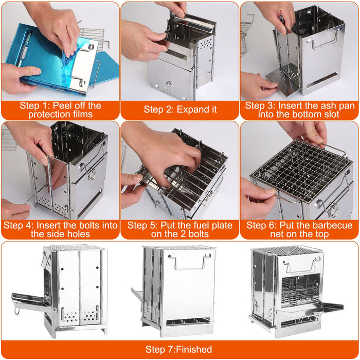 Foldable Travel Stove – For Camping, Hiking, and BBQ