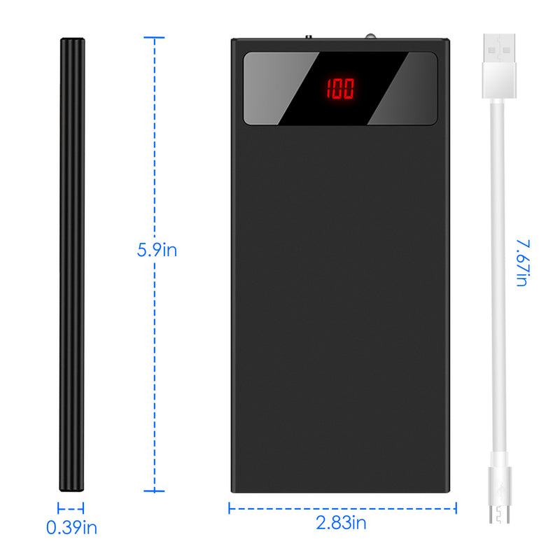 Dual USB Power Bank – 20000 mAh Ultra-Slim with Remaining Power Display