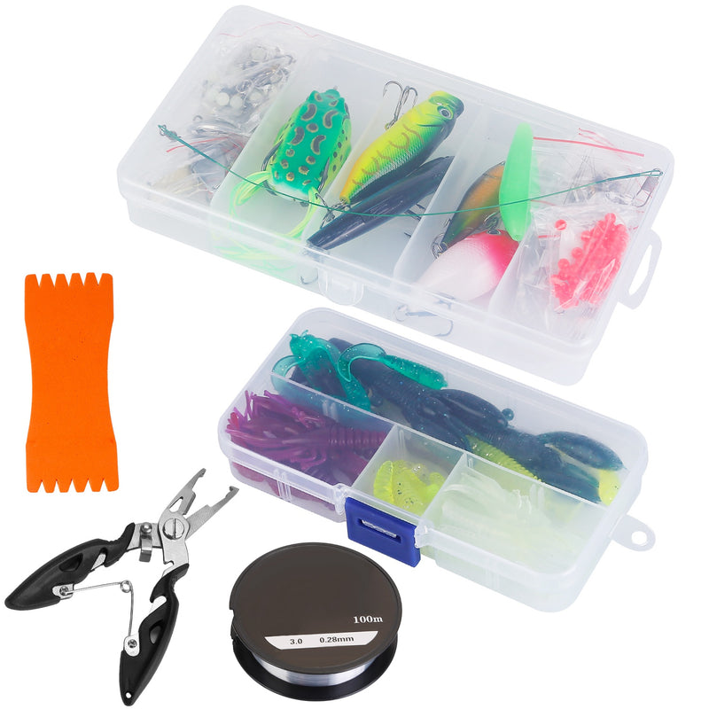 Fishing Lure Kit – 300 Pieces with Portable Boxes