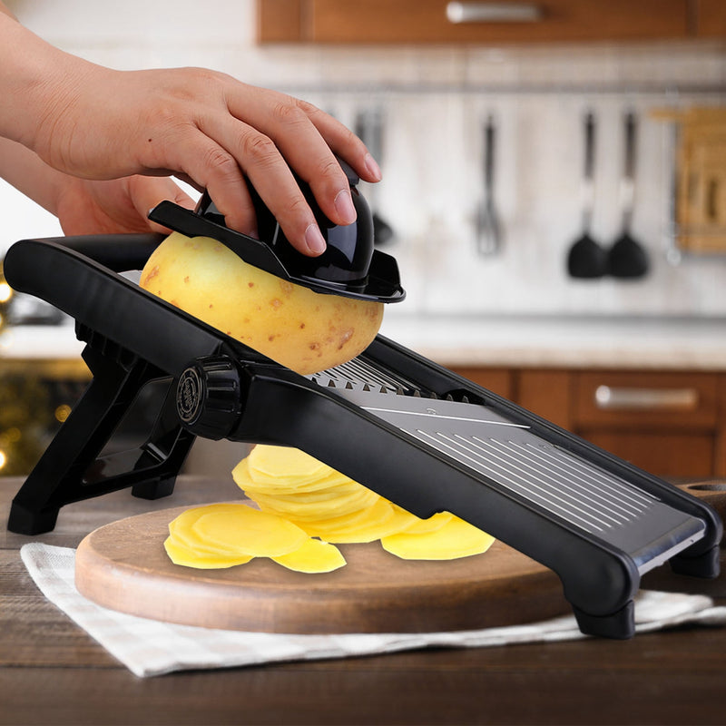 Kitchen Slicer and Grater – Multifunctional Mandoline with Peeler and Food Holder