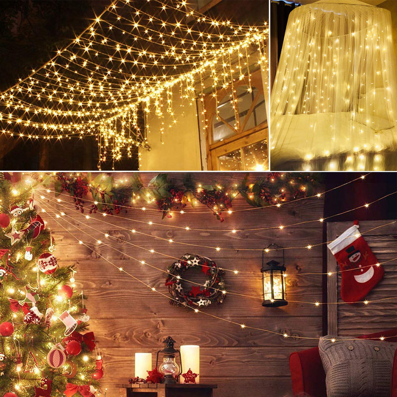 LED Curtain Lights – 3M IP44 Waterproof with 8 Lighting Effects